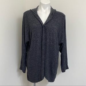 American Eagle Cozy Gray Hooded cardigan size L